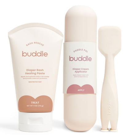 Buddle Rash Rescue Diaper Rash Ointment and Paddle Pal Spatula, 4oz