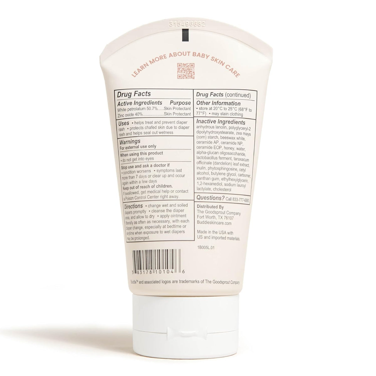 Buddle Rash Rescue Diaper Rash Ointment and Paddle Pal Spatula, 4oz