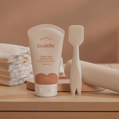 Buddle Rash Rescue Diaper Rash Ointment and Paddle Pal Spatula, 4oz