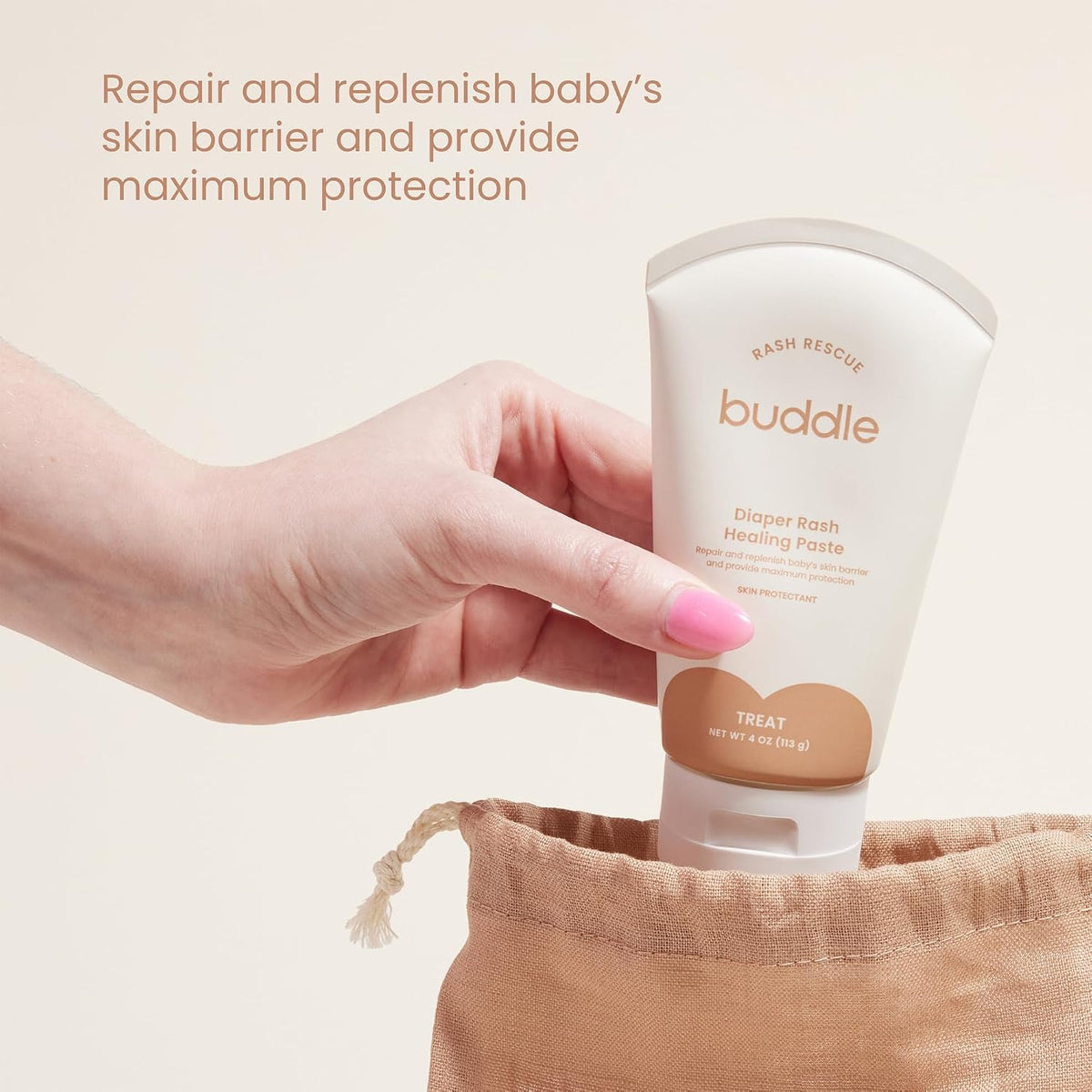 Buddle Rash Rescue Diaper Rash Ointment and Paddle Pal Spatula, 4oz