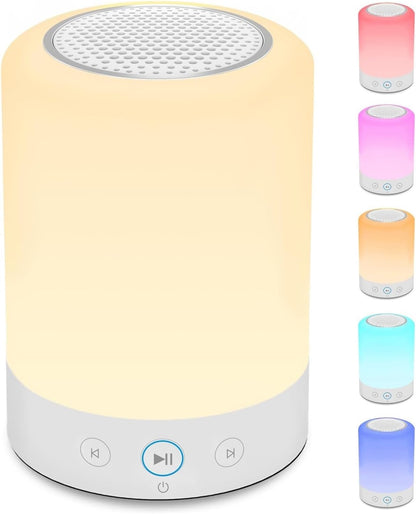 Night Lights, White Noise Machine – 20 Non-Looping Sleep Sounds, Rechargeable Battery, Touch Control, 6 Timers & Memory Function | Portable Sound Machine for Baby, Adults, Nursery, Travel