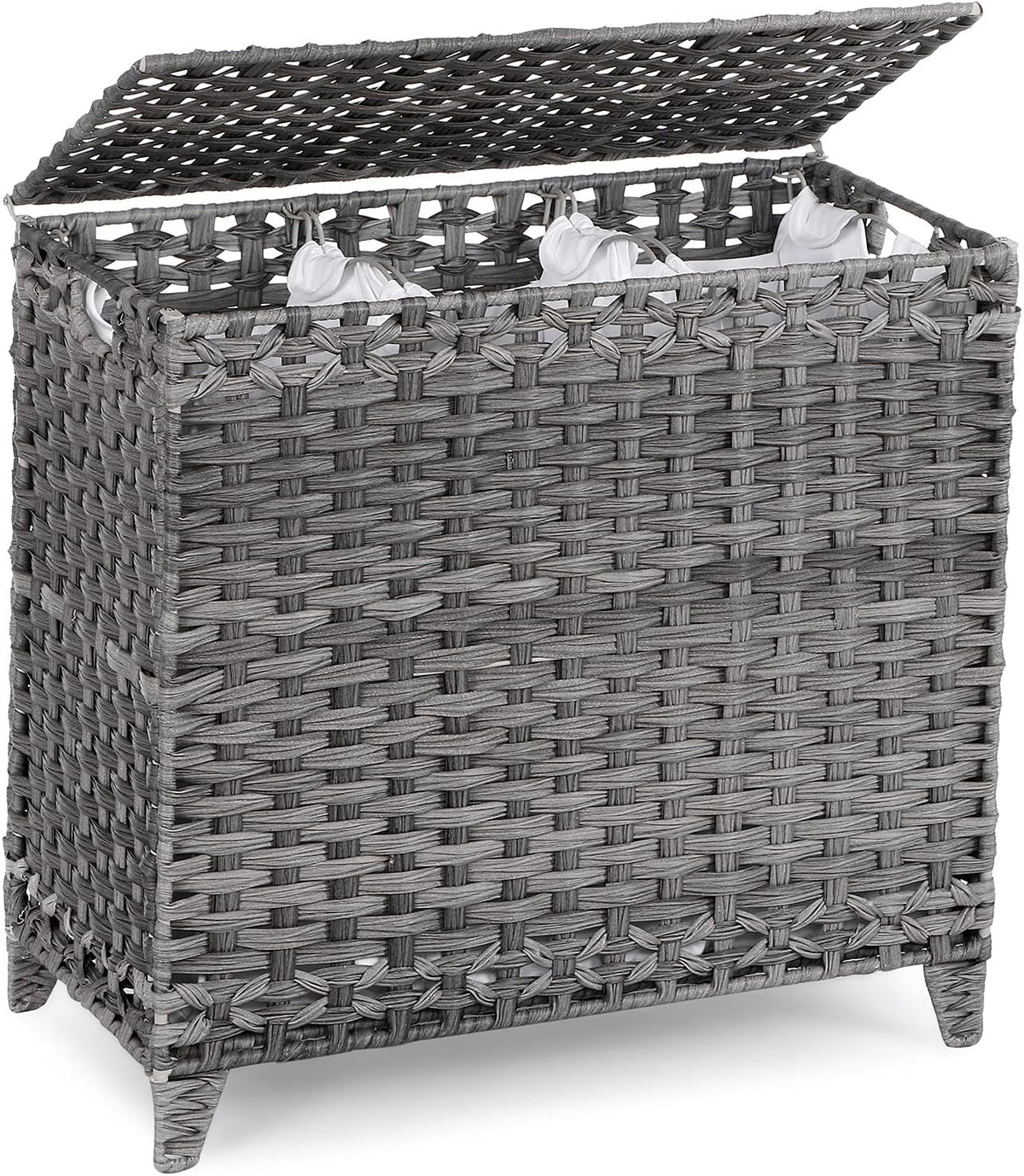Laundry Hamper with 4 Removable Liner Bags, 176L Laundry Sorter with Lid