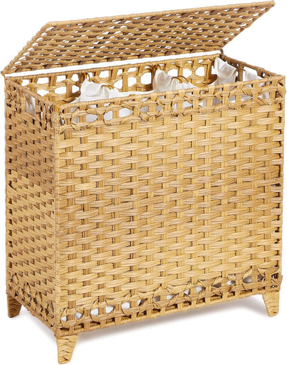 Laundry Hamper with 4 Removable Liner Bags, 176L Laundry Sorter with Lid
