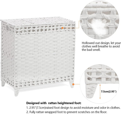 Laundry Hamper with 4 Removable Liner Bags, 176L Laundry Sorter with Lid
