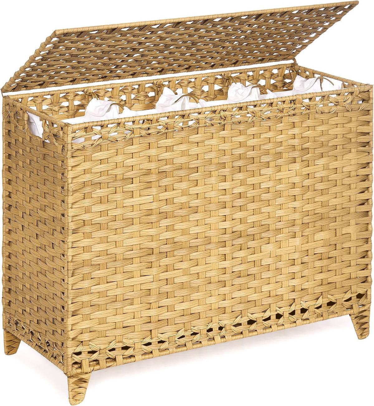 Laundry Hamper with 4 Removable Liner Bags, 176L Laundry Sorter with Lid
