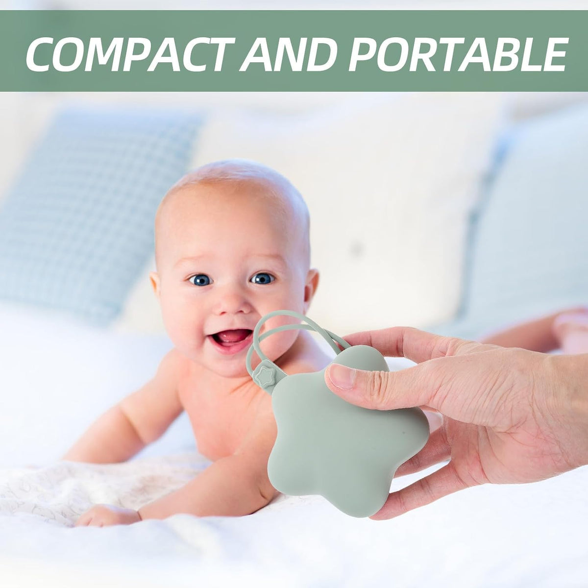 Silicone Pacifier Holder Case, Portable Dustproof Travel Storage Container Box 2pcs for Pacifiers and Small Items