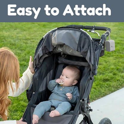 Silicone Pacifier Case, No Open Slot with Patented Closure, Dishwasher Safe, Attaches to Diaper Bag or Stroller, Holds 2 Pacifiers, (Sage)