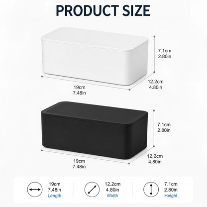 2 Pack Diaper Wipes Dispenser with Sealing Lid, Refillable Wet Wipes Container, Non-Slip Wipe Holder for Bathroom, Car & Travel, Black & White