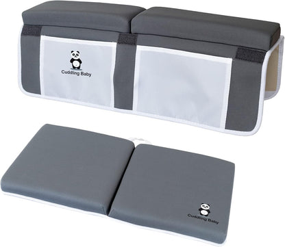 Bath Kneeler & Elbow Rest Pad Set, Non-Slip with Storage Pockets, Gray