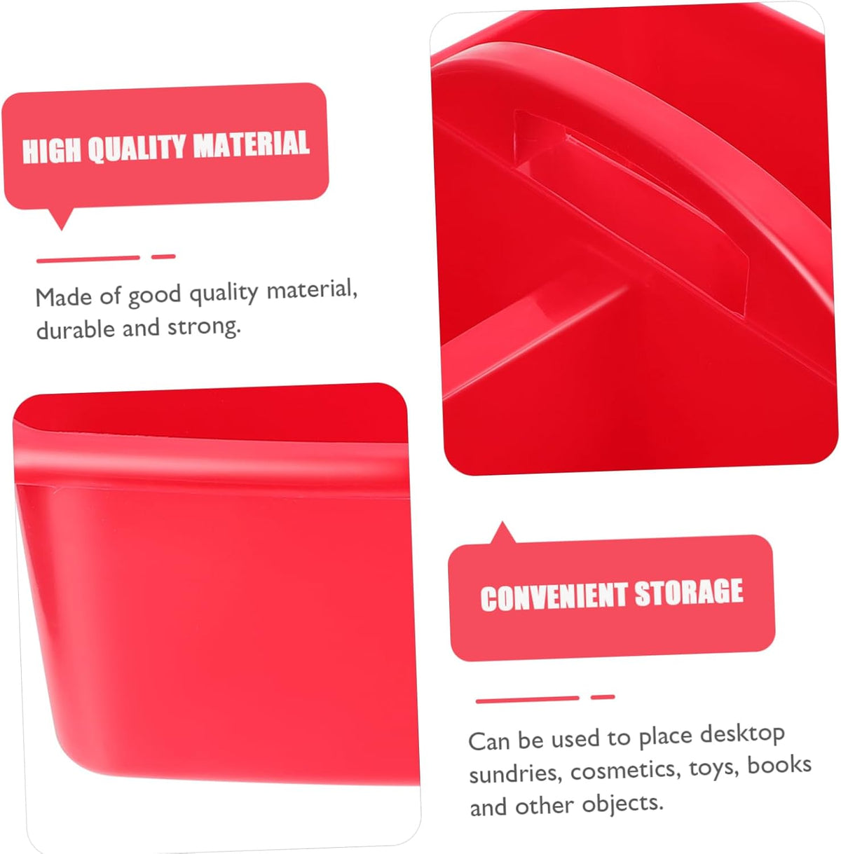 Toy Storage Basket Plastic Portable Compartment Organizer for Home Office