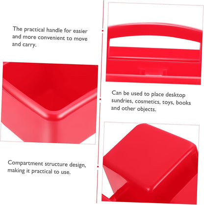 Toy Storage Basket Plastic Portable Compartment Organizer for Home Office