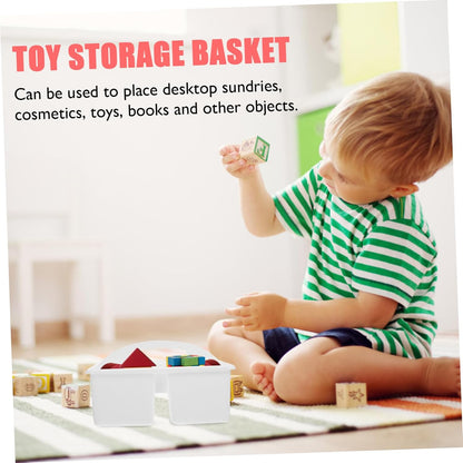 Toy Storage Basket Plastic Portable Compartment Organizer for Home Office