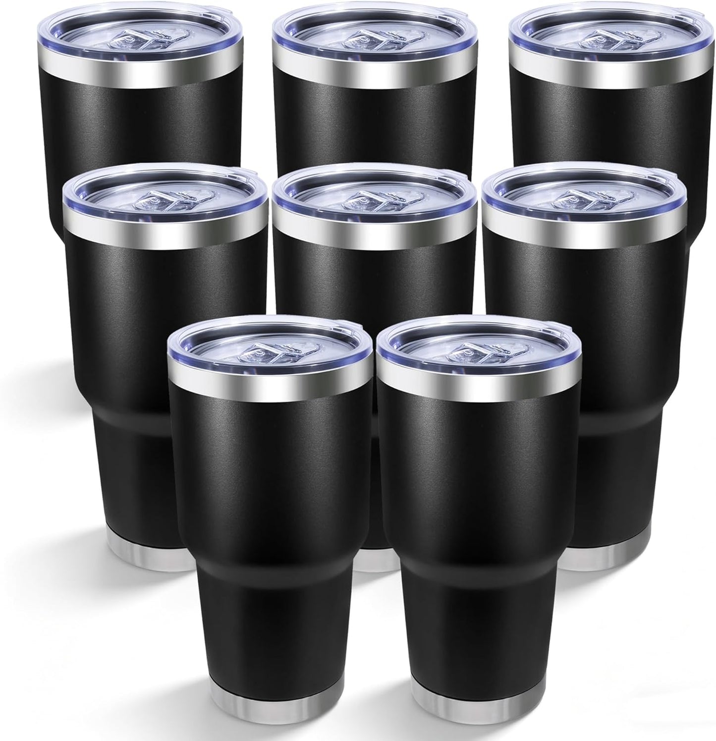 30oz Stainless Steel Tumbler with Lid, Double Wall Vacuum Insulated Powder Coated Travel Mug, Dark Green, 1 Pack