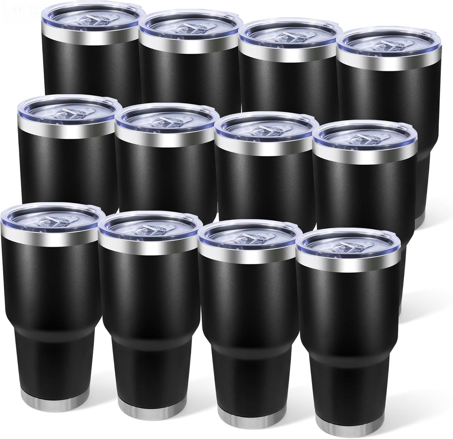 30oz Stainless Steel Tumbler with Lid, Double Wall Vacuum Insulated Powder Coated Travel Mug, Dark Green, 1 Pack