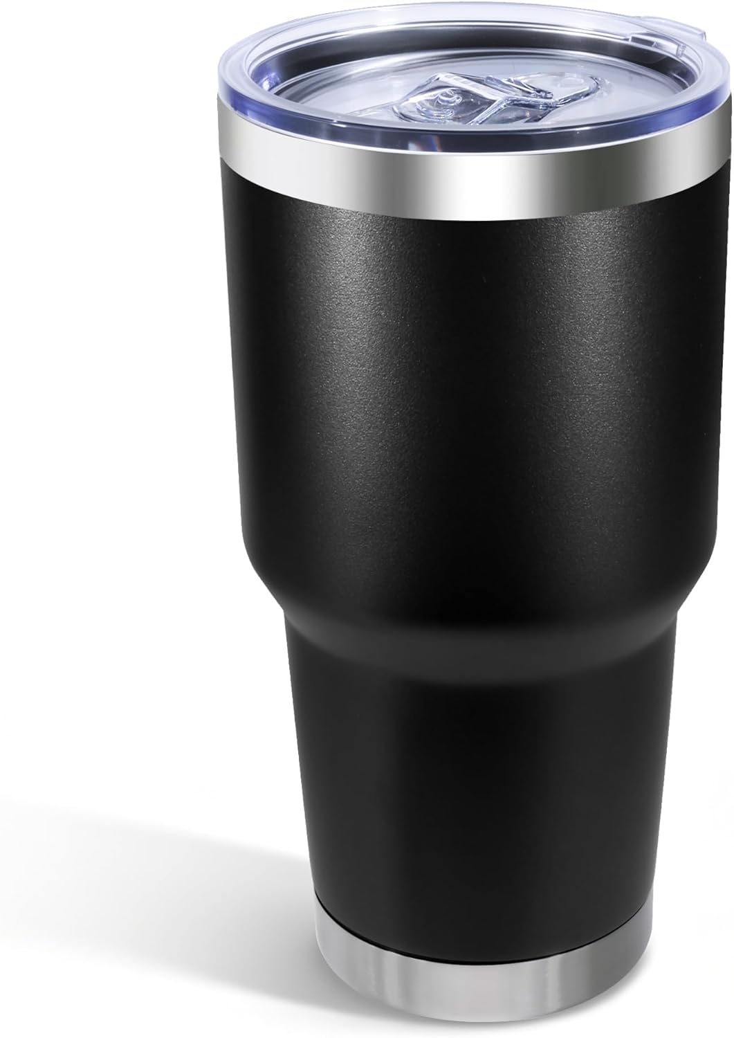 30oz Stainless Steel Tumbler with Lid, Double Wall Vacuum Insulated Powder Coated Travel Mug, Dark Green, 1 Pack