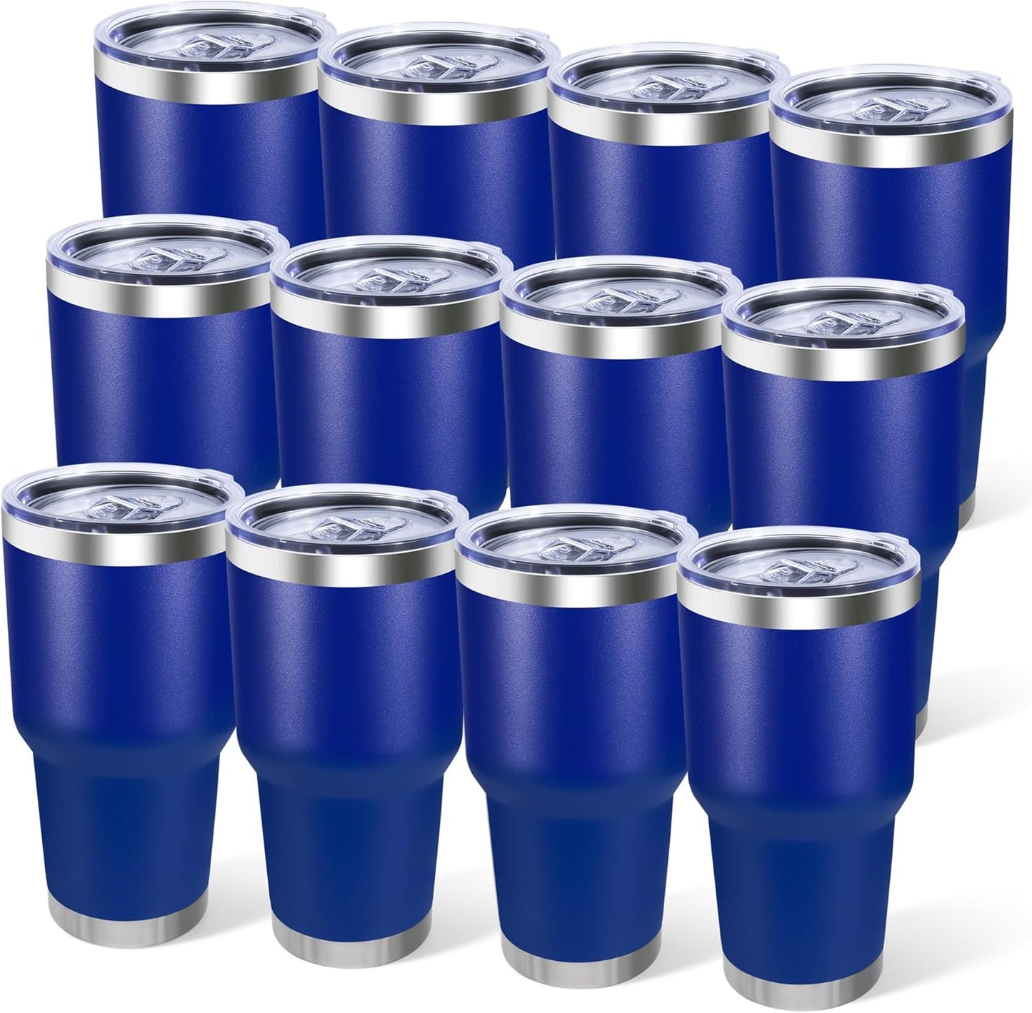 30oz Stainless Steel Tumbler with Lid, Double Wall Vacuum Insulated Powder Coated Travel Mug, Dark Green, 1 Pack