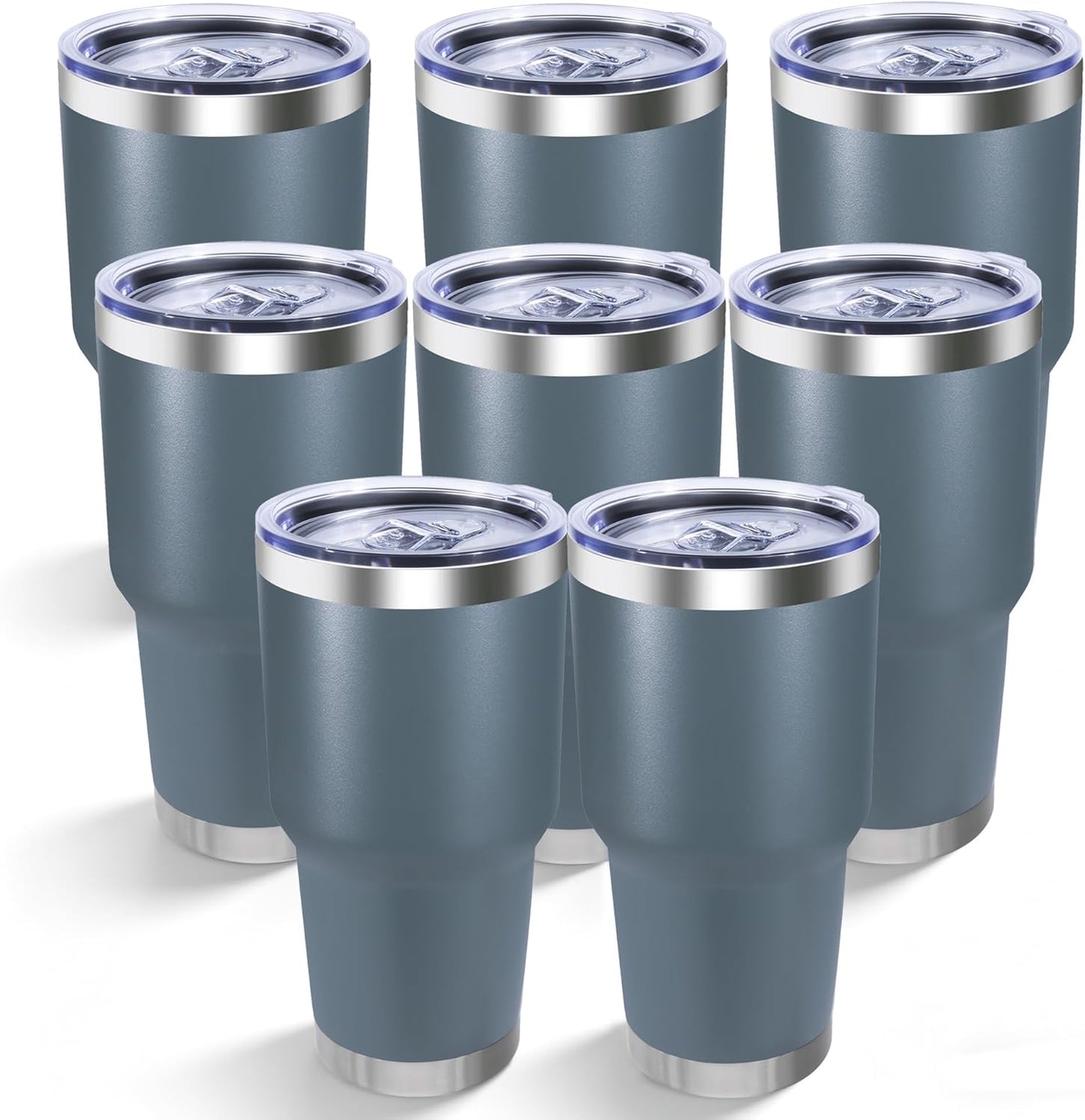 30oz Stainless Steel Tumbler with Lid, Double Wall Vacuum Insulated Powder Coated Travel Mug, Dark Green, 1 Pack