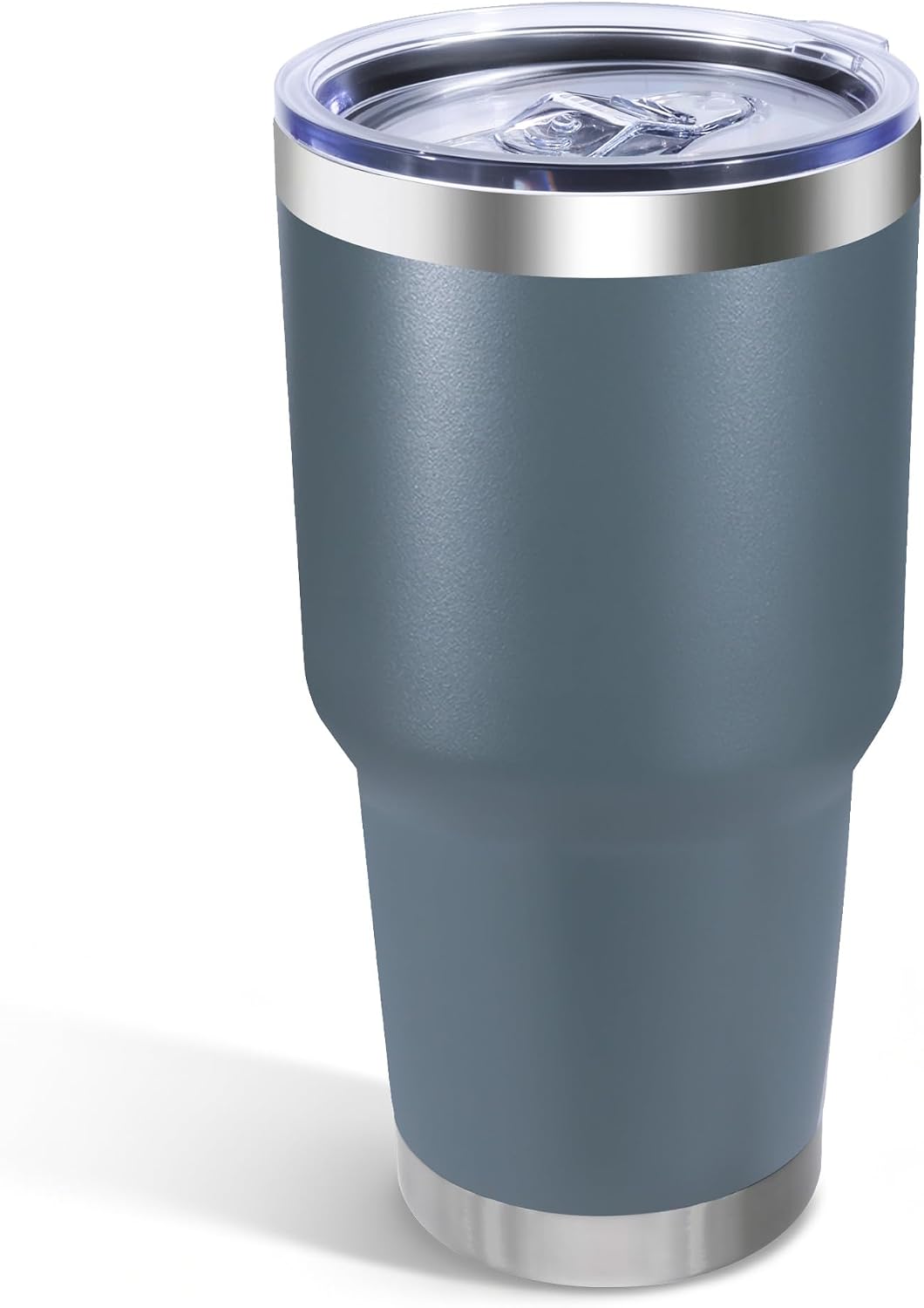30oz Stainless Steel Tumbler with Lid, Double Wall Vacuum Insulated Powder Coated Travel Mug, Dark Green, 1 Pack