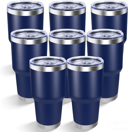 30oz Stainless Steel Tumbler with Lid, Double Wall Vacuum Insulated Powder Coated Travel Mug, Dark Green, 1 Pack