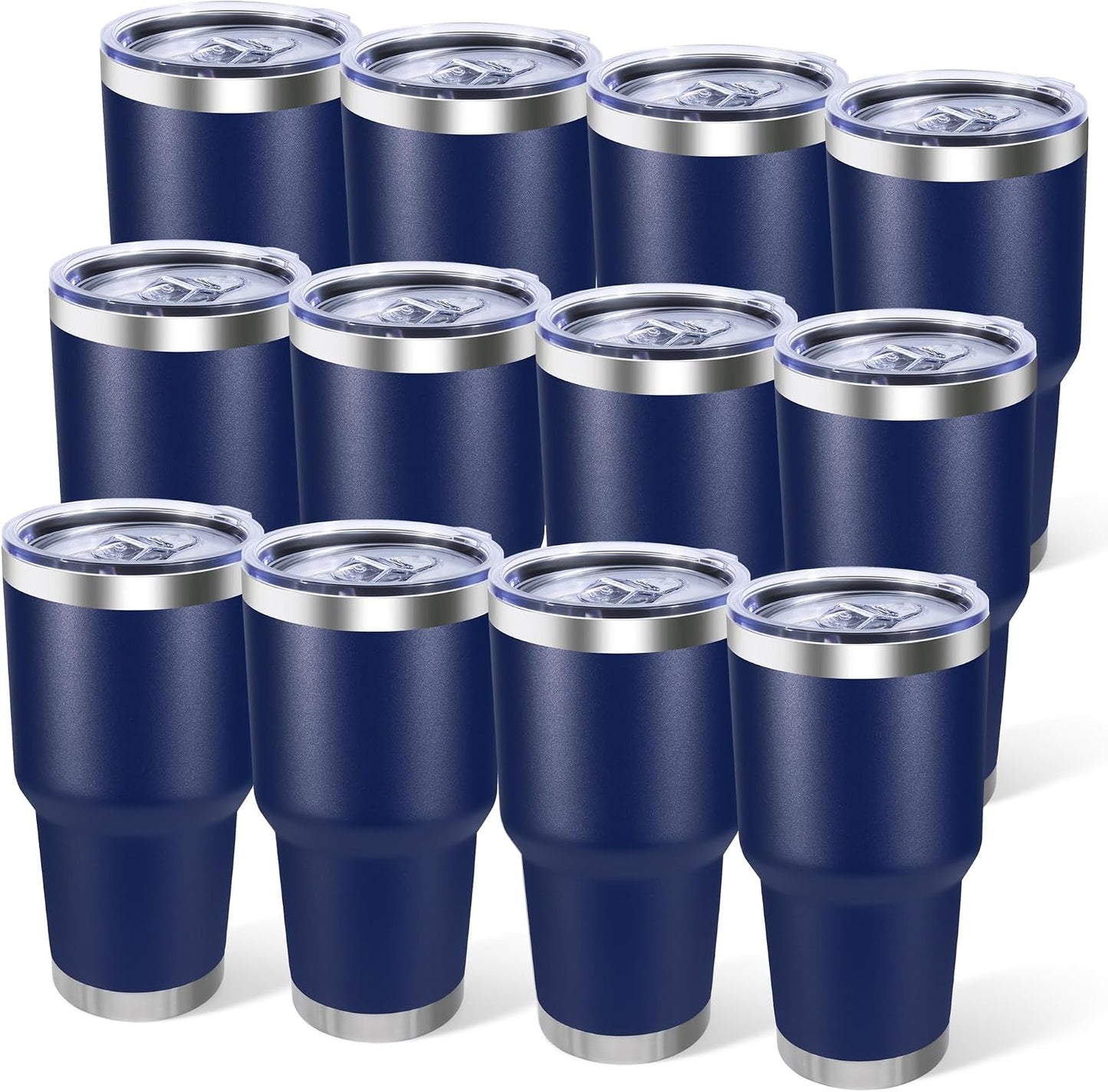 30oz Stainless Steel Tumbler with Lid, Double Wall Vacuum Insulated Powder Coated Travel Mug, Dark Green, 1 Pack