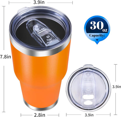 30oz Stainless Steel Tumbler with Lid, Double Wall Vacuum Insulated Powder Coated Travel Mug, Dark Green, 1 Pack