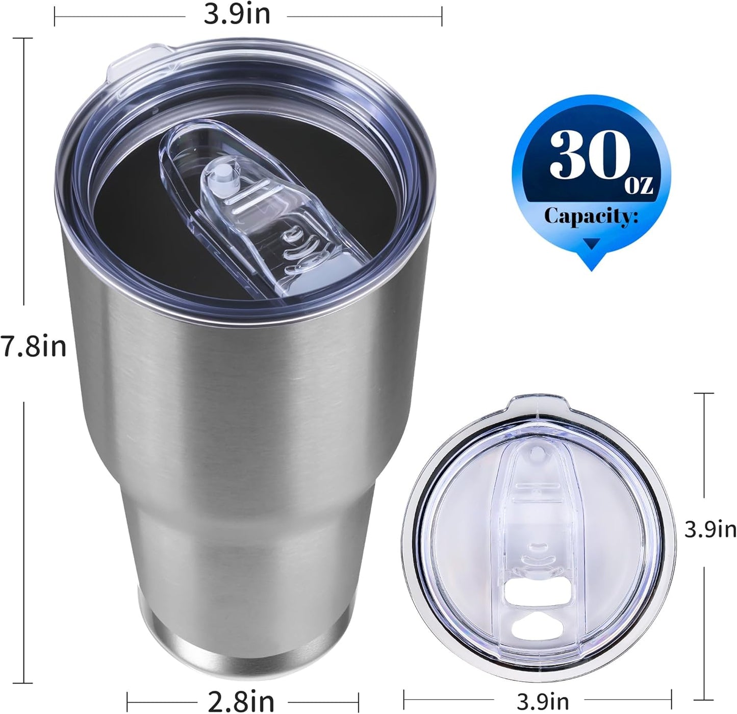 30oz Stainless Steel Tumbler with Lid, Double Wall Vacuum Insulated Powder Coated Travel Mug, Dark Green, 1 Pack