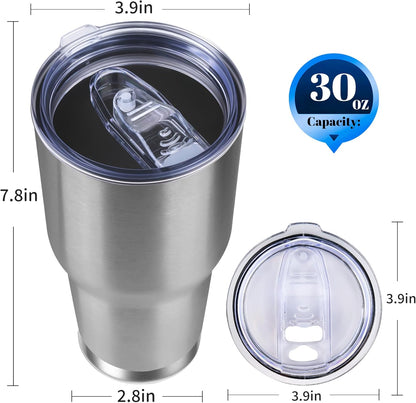 30oz Stainless Steel Tumbler with Lid, Double Wall Vacuum Insulated Powder Coated Travel Mug, Dark Green, 1 Pack