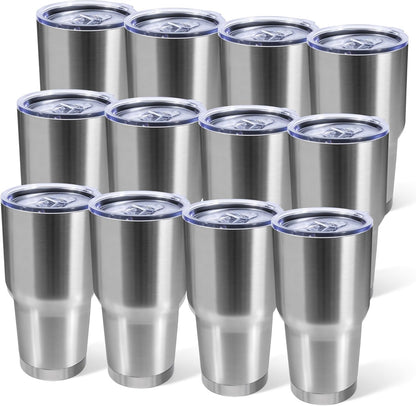 30oz Stainless Steel Tumbler with Lid, Double Wall Vacuum Insulated Powder Coated Travel Mug, Dark Green, 1 Pack