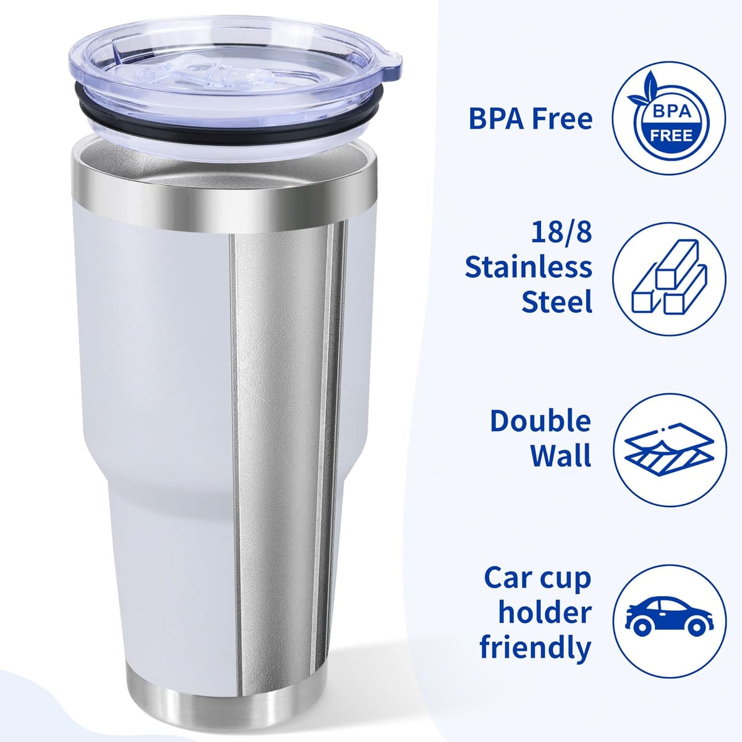 30oz Stainless Steel Tumbler with Lid, Double Wall Vacuum Insulated Powder Coated Travel Mug, Dark Green, 1 Pack