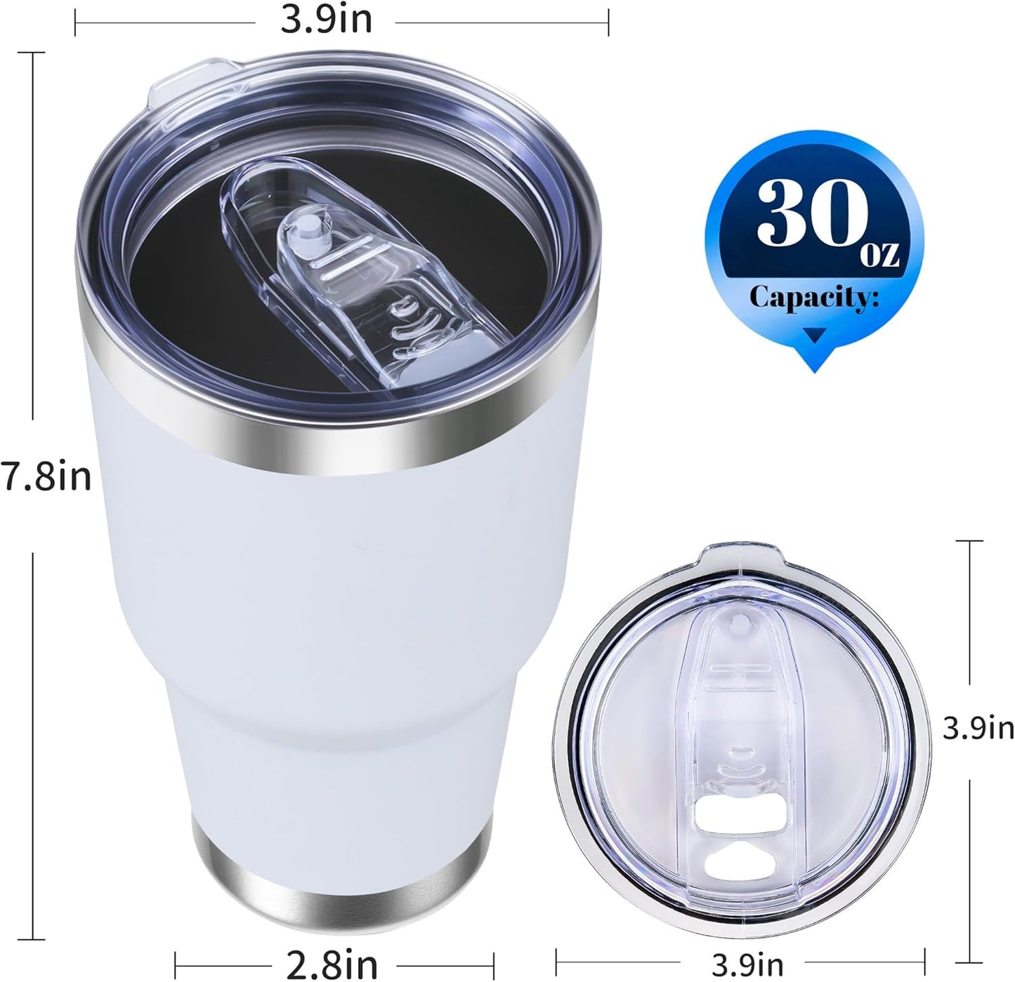30oz Stainless Steel Tumbler with Lid, Double Wall Vacuum Insulated Powder Coated Travel Mug, Dark Green, 1 Pack