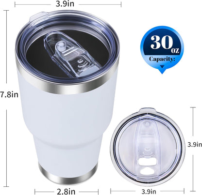 30oz Stainless Steel Tumbler with Lid, Double Wall Vacuum Insulated Powder Coated Travel Mug, Dark Green, 1 Pack