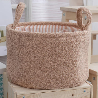 Baby Diaper Caddy Organizer - Stylish Round Shape Nursery Storage Basket for Diapers and Baby Wipes, Diaper Stacker Car Organizer, newborn nursery Gift (Rectangle Grey)