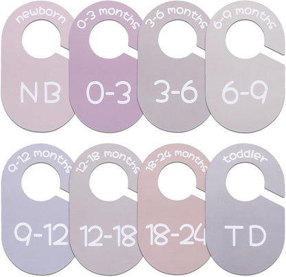 Gender Neutral Baby Closet Dividers, Double-Sided Design, 0-24 Months