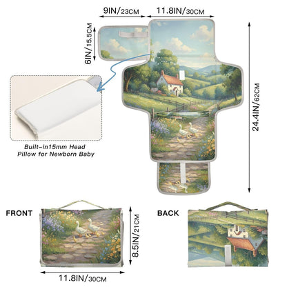 Village Green Portable Diaper Changing Pad Waterproof Changing Pads