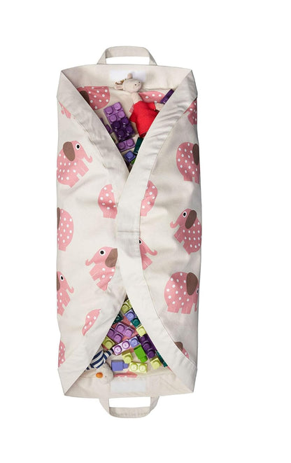 Play Mat and Toy Storage Bag, Large Portable Toy Bag, Elephant