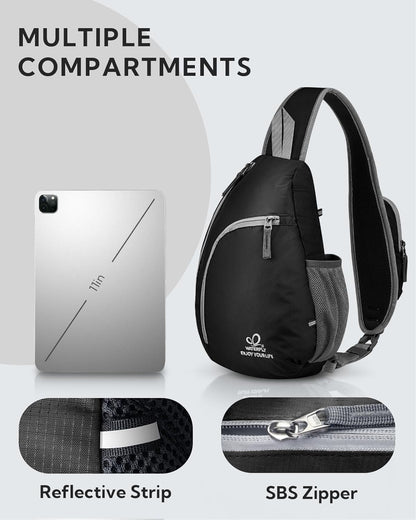 Crossbody Sling Bag, Small Shoulder Chest Backpack