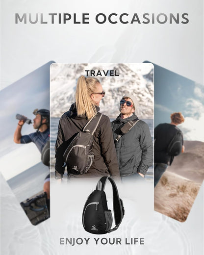 Crossbody Sling Bag, Small Shoulder Chest Backpack