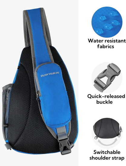 Crossbody Sling Bag, Small Shoulder Chest Backpack