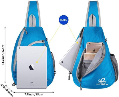 Crossbody Sling Bag, Small Shoulder Chest Backpack