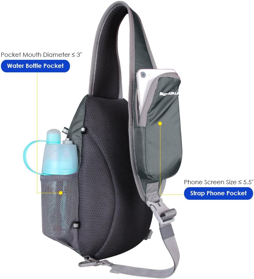 Crossbody Sling Bag, Small Shoulder Chest Backpack