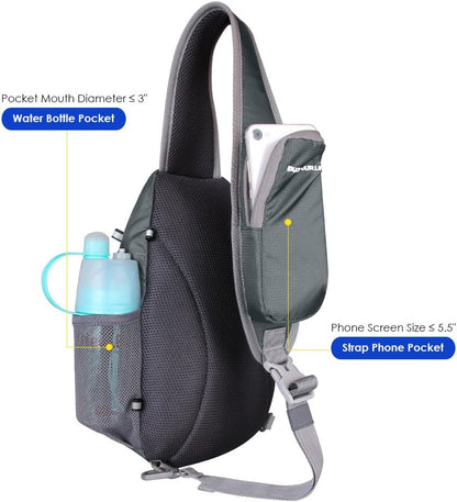 Crossbody Sling Bag, Small Shoulder Chest Backpack