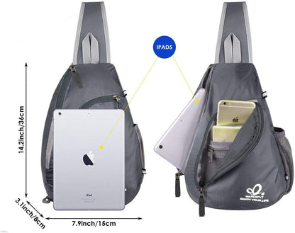 Crossbody Sling Bag, Small Shoulder Chest Backpack