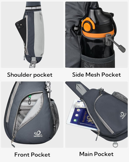 Crossbody Sling Bag, Small Shoulder Chest Backpack