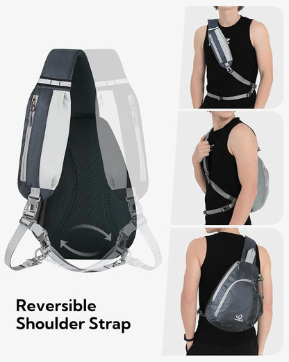 Crossbody Sling Bag, Small Shoulder Chest Backpack