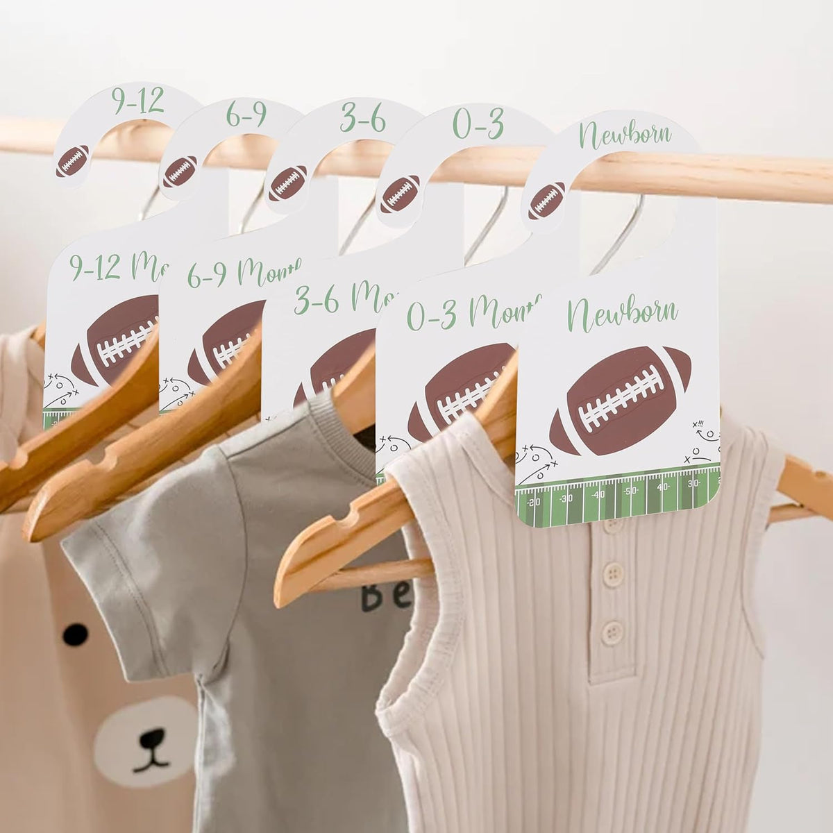 Football Nursery Closet Dividers,Football Baby Shower,Baby Closet Organizer