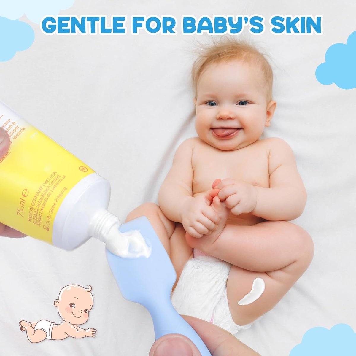 Diaper Rash Spatula for Keep Fingers Clean & Easy to Apply 4 Pack