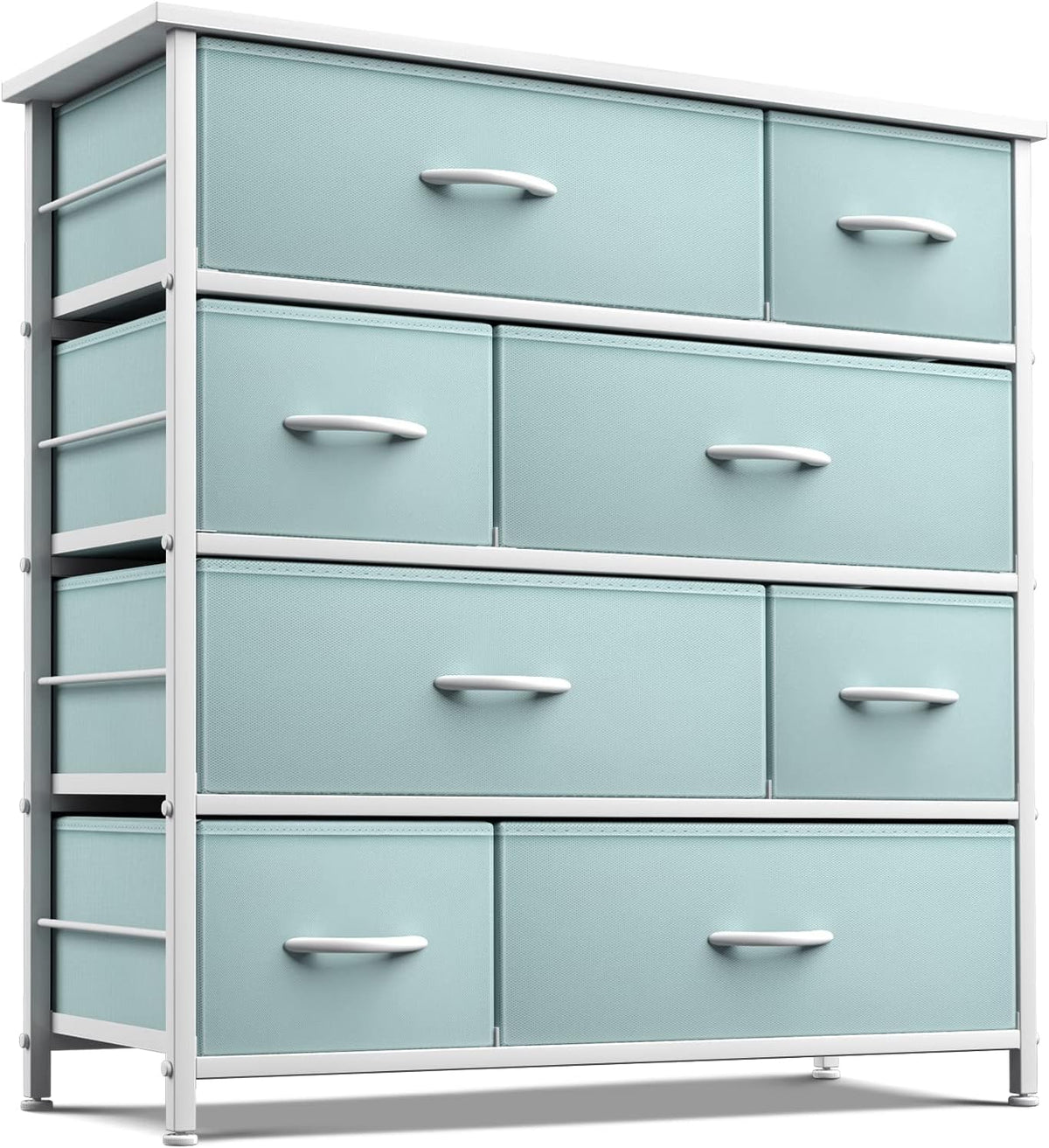 Kids Dresser for Bedroom, Fabric Drawers (8 Drawer, Pink)
