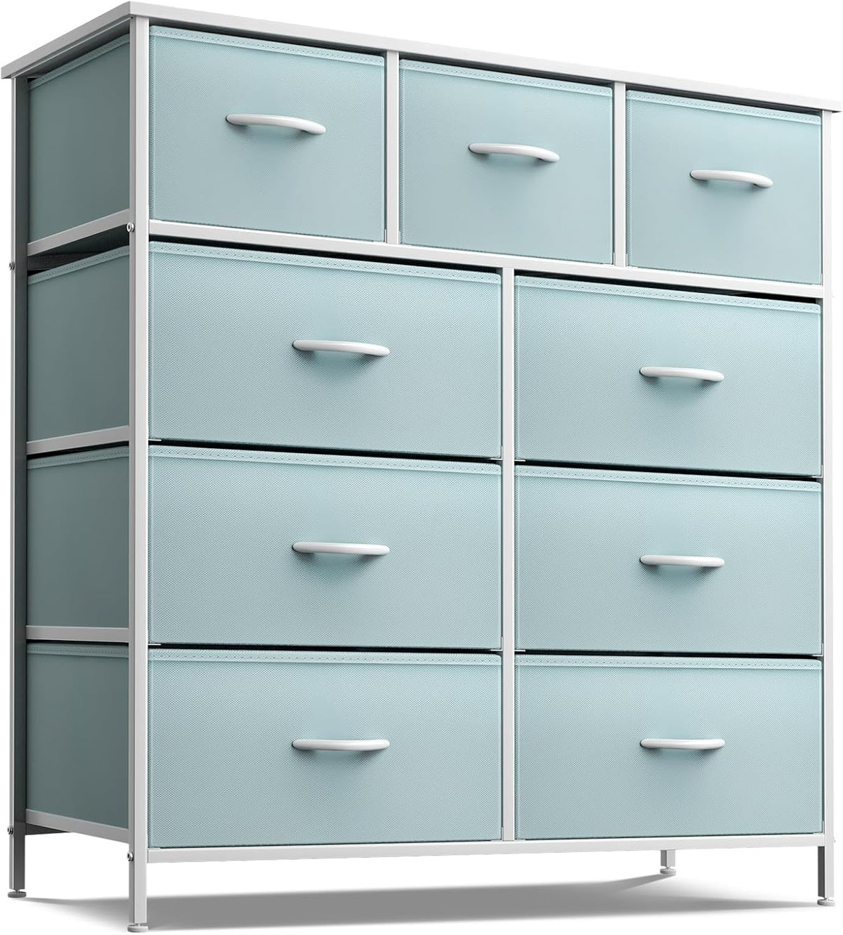 Kids Dresser for Bedroom, Fabric Drawers (8 Drawer, Pink)