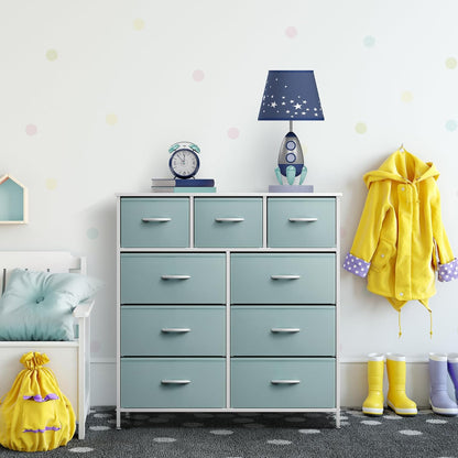 Kids Dresser for Bedroom, Fabric Drawers (8 Drawer, Pink)