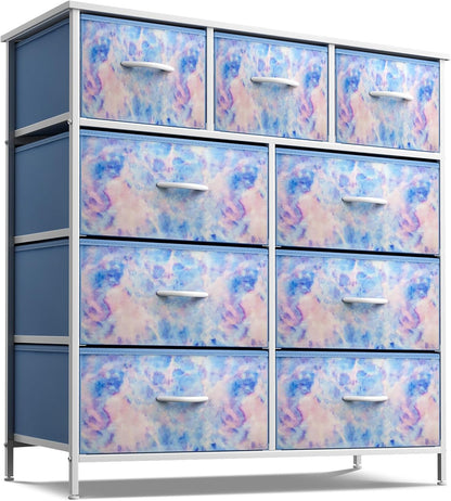 Kids Dresser for Bedroom, Fabric Drawers (8 Drawer, Pink)